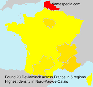 Surname Devlaminck in France Surname Devlaminck in France