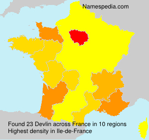 Surname Devlin in France Surname Devlin in France