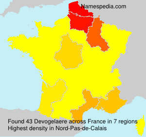Surname Devogelaere in France Surname Devogelaere in France