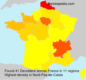 Surname Devoldere in France Surname Devoldere in France