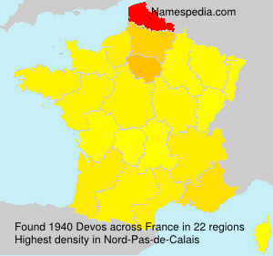 Surname Devos in France Surname Devos in France