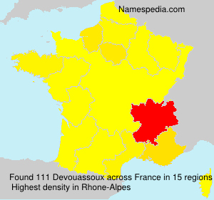 Surname Devouassoux in France Surname Devouassoux in France