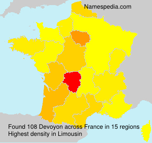 Surname Devoyon in France Surname Devoyon in France