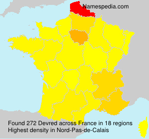 Surname Devred in France Surname Devred in France