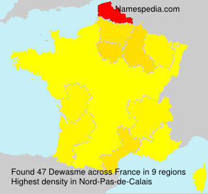Surname Dewasme in France Surname Dewasme in France