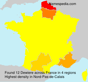 Surname Dewiere in France Surname Dewiere in France