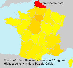 Surname Dewitte in France Surname Dewitte in France