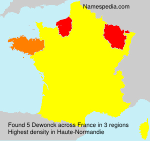 Surname Dewonck in France Surname Dewonck in France