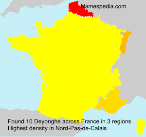 Surname Deyonghe in France Surname Deyonghe in France