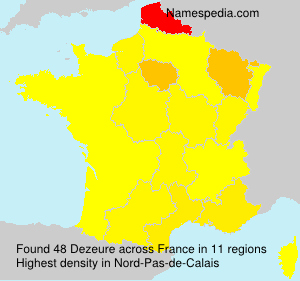 Surname Dezeure in France Surname Dezeure in France