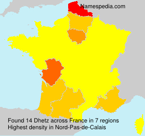 Surname Dhetz in France Surname Dhetz in France