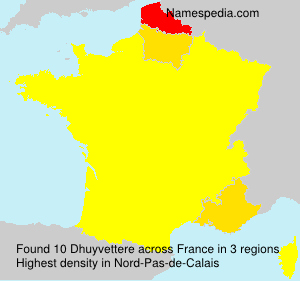 Surname Dhuyvettere in France Surname Dhuyvettere in France