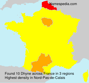 Surname Dhyne in France Surname Dhyne in France