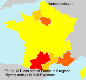 Surname Diaco in France Surname Diaco in France