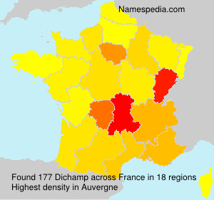 Surname Dichamp in France Surname Dichamp in France