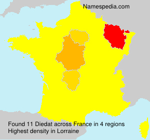Surname Diedat in France Surname Diedat in France