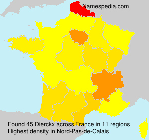 Surname Dierckx in France Surname Dierckx in France