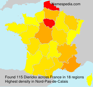 Surname Dierickx in France Surname Dierickx in France