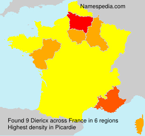 Surname Diericx in France Surname Diericx in France