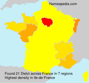 Surname Dietzi in France Surname Dietzi in France