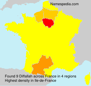 Surname Diffallah in France Surname Diffallah in France