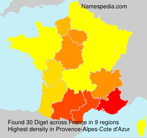 Surname Diget in France Surname Diget in France