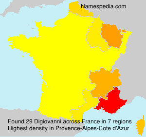 Surname Digiovanni in France Surname Digiovanni in France