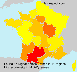 Surname Dignat in France Surname Dignat in France