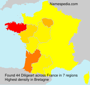 Surname Diligeart in France Surname Diligeart in France