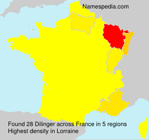 Surname Dilinger in France Surname Dilinger in France