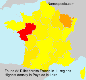 Surname Dillet in France