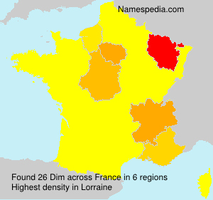 Surname Dim in France Surname Dim in France