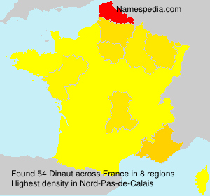 Surname Dinaut in France Surname Dinaut in France