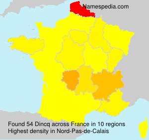 Surname Dincq in France Surname Dincq in France
