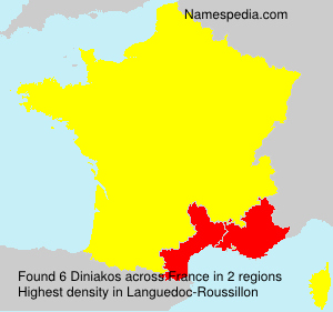 Surname Diniakos in France Surname Diniakos in France