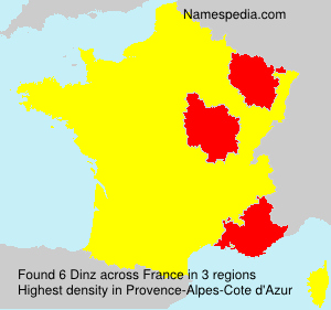 Surname Dinz in France Surname Dinz in France