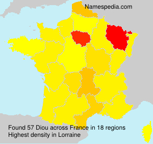 Surname Diou in France