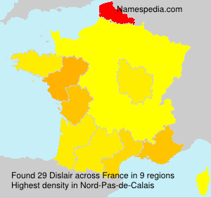 Surname Dislair in France Surname Dislair in France