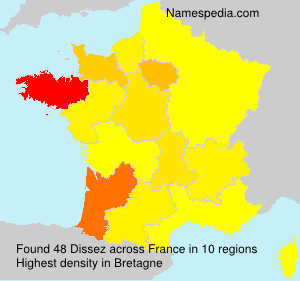 Surname Dissez in France Surname Dissez in France