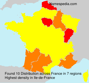 Surname Distribution in France Surname Distribution in France