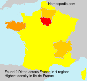 Surname Dittoo in France Surname Dittoo in France