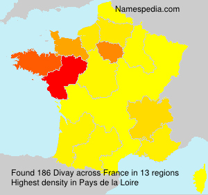 Surname Divay in France Surname Divay in France