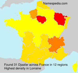 Surname Djaafar in France Surname Djaafar in France