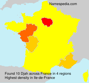 Surname Djah in France