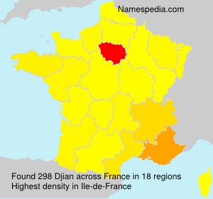 Surname Djian in France Surname Djian in France