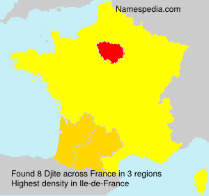 Surname Djite in France Surname Djite in France