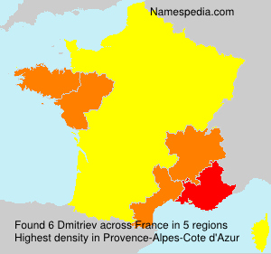 Surname Dmitriev in France