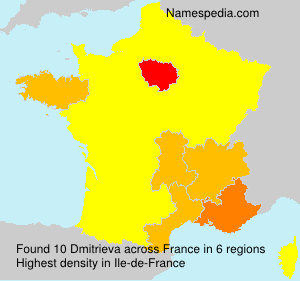Surname Dmitrieva in France
