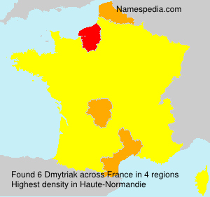 Surname Dmytriak in France