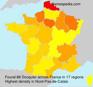 Surname Docquier in France Surname Docquier in France